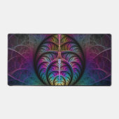 Trippy Patterned Kleurrijke Abstracte Fractal Art Bureaumat (Voorkant)