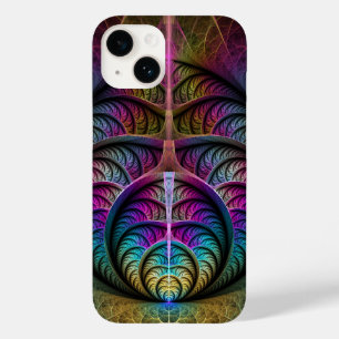 Trippy Patterned Kleurrijke Abstracte Fractal Art Case-Mate iPhone 14 Hoesje
