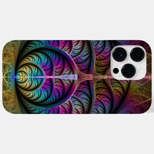 Trippy Patterned Kleurrijke Abstracte Fractal Art Case-Mate iPhone Case (Achterkant (horizontaal))