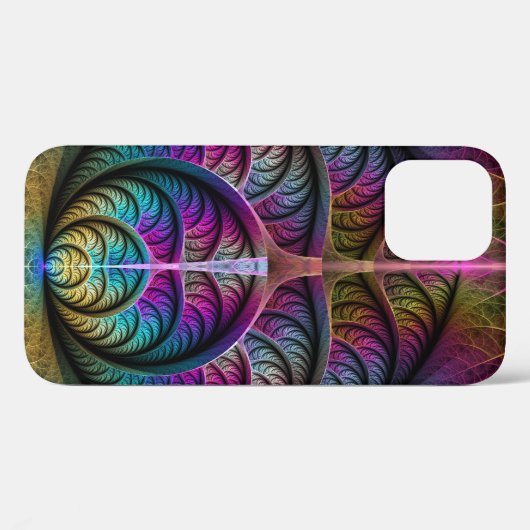 Trippy Patterned Kleurrijke Abstracte Fractal Art Case-Mate iPhone Case (Achterkant (horizontaal))