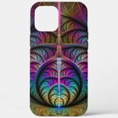 Trippy Patterned Kleurrijke Abstracte Fractal Art Case-Mate iPhone Case (Achterkant)