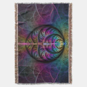 Trippy Patterned Kleurrijke Abstracte Fractal Art Deken (Voorkant Verticaal)