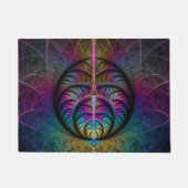 Trippy Patterned Kleurrijke Abstracte Fractal Art Deurmat (Voorkant)