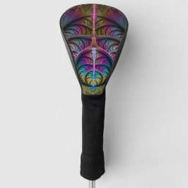 Trippy Patterned Kleurrijke Abstracte Fractal Art Golfheadcover