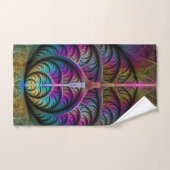 Trippy Patterned Kleurrijke Abstracte Fractal Art Handdoek (Handdoek)