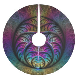 Trippy Patterned Kleurrijke Abstracte Fractal Art Kerstboom Rok