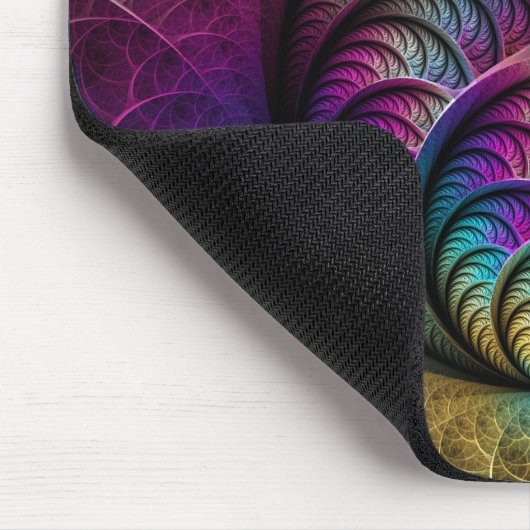 Trippy Patterned Kleurrijke Abstracte Fractal Art Muismat (Hoek)