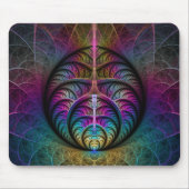 Trippy Patterned Kleurrijke Abstracte Fractal Art Muismat (Voorkant)