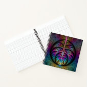 Trippy Patterned Kleurrijke Abstracte Fractal Art Notitieboek (Binnen)