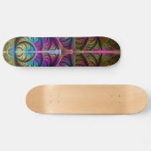 Trippy Patterned Kleurrijke Abstracte Fractal Art Persoonlijk Skateboard (Horizontaal)