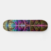 Trippy Patterned Kleurrijke Abstracte Fractal Art Persoonlijk Skateboard (Horizontaal)