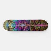 Trippy Patterned Kleurrijke Abstracte Fractal Art Persoonlijk Skateboard (Horizontaal)