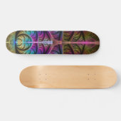 Trippy Patterned Kleurrijke Abstracte Fractal Art Persoonlijk Skateboard (Horizontaal)