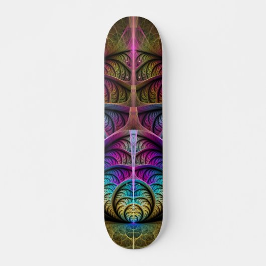Trippy Patterned Kleurrijke Abstracte Fractal Art Persoonlijk Skateboard (Voorkant)
