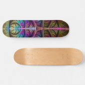 Trippy Patterned Kleurrijke Abstracte Fractal Art Persoonlijk Skateboard (Horizontaal)