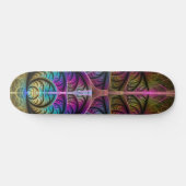 Trippy Patterned Kleurrijke Abstracte Fractal Art Persoonlijk Skateboard (Horizontaal)