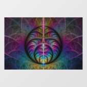 Trippy Patterned Kleurrijke Abstracte Fractal Art Raamsticker (Vel)