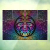 Trippy Patterned Kleurrijke Abstracte Fractal Art Raamsticker (Vel 3)