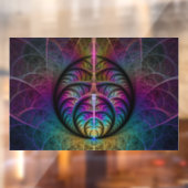 Trippy Patterned Kleurrijke Abstracte Fractal Art Raamsticker (Vel 2)
