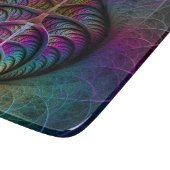 Trippy Patterned Kleurrijke Abstracte Fractal Art Snijplank (Hoek)