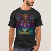 Trippy Patterned Kleurrijke Abstracte Fractal Art T-shirt (Voorkant)