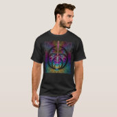 Trippy Patterned Kleurrijke Abstracte Fractal Art T-shirt (Voorkant volledig)
