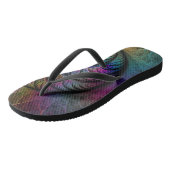 Trippy Patterned Kleurrijke Abstracte Fractal Art Teenslippers (Schuin)