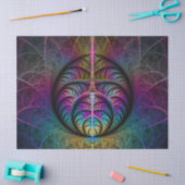 Trippy Patterned Kleurrijke Abstracte Fractal Art Tissuepapier (Craft)