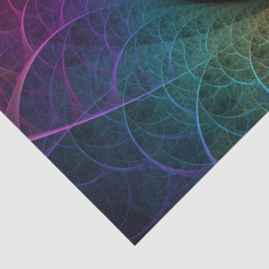 Trippy Patterned Kleurrijke Abstracte Fractal Art Tissuepapier (Detail)