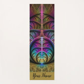 Trippy Patterned Kleurrijke Abstracte Fractal Naam Yogamat (Voorkant)