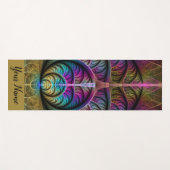 Trippy Patterned Kleurrijke Abstracte Fractal Naam Yogamat (Voorkant (horizontaal))