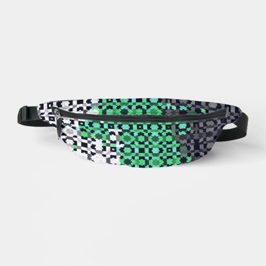 Trippy Pixelated Abstract Neutrois Pride Flag Heuptasje (Voorkant)