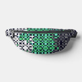 Trippy Pixelated Abstract Neutrois Pride Flag Heuptasje (Liggend)