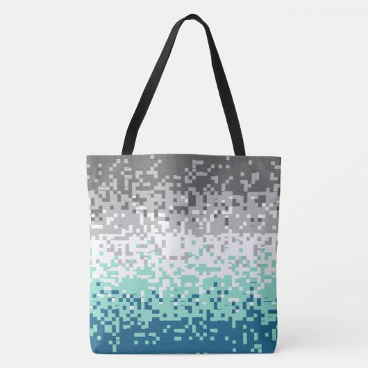 Trippy Pixelated Abstracte Frayromantische Pride F Tote Bag (Voorkant)