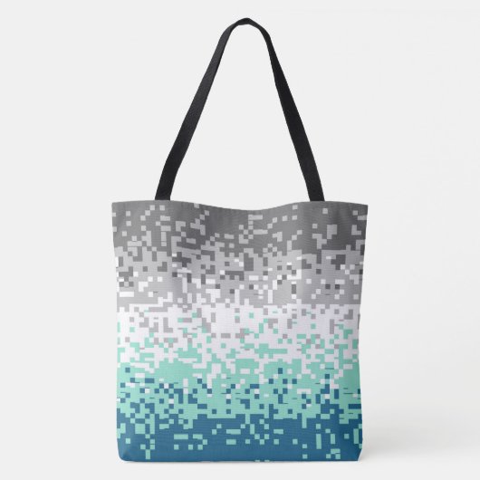 Trippy Pixelated Abstracte Frayromantische Pride F Tote Bag (Achterkant)