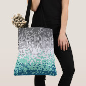 Trippy Pixelated Abstracte Frayromantische Pride F Tote Bag (Dichtbij)
