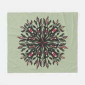 Trippy Planten en oogjes - Psychedelische Botanisc Fleece Deken (Voorkant (Horizontaal))