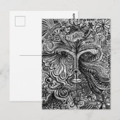 Trippy Portret Briefkaart (Voorkant / Achterkant)