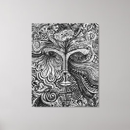 Trippy Portret Canvas Afdruk