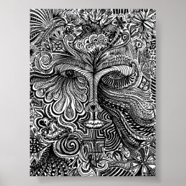 Trippy Portret Poster