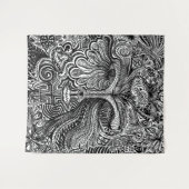 Trippy Portret Tapestry Wandkleed (Voorkant (horizontaal))