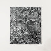 Trippy Portret Tapestry Wandkleed (Voorkant)