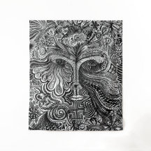 Trippy Portret Tapestry