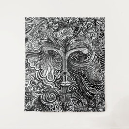 Trippy Portret Tapestry Wandkleed