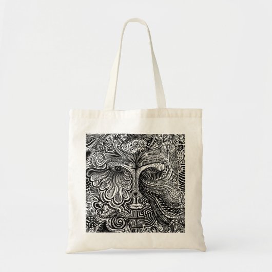 Trippy Portret Tote Bag (Voorkant)