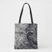 Trippy Portret Tote Bag (Voorkant)