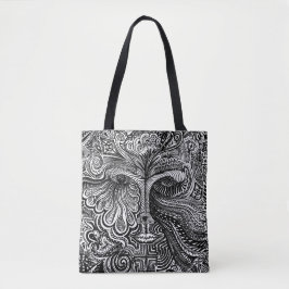 Trippy Portret Tote Bag