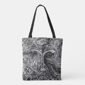 Trippy Portret Tote Bag (Achterkant)