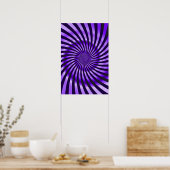 Trippy-Poster: Abstract Paars Poster (Keuken)