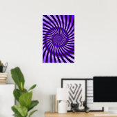 Trippy-Poster: Abstract Paars Poster (Thuiskantoor)